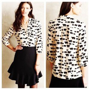 Maeve Woodland Walk Black Bear Blouse